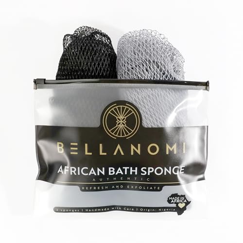 Bellanomi African Exfoliating Net Sponge 2-Pack – 45" Back Scrubber