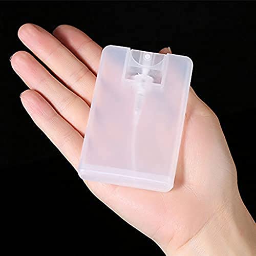 20 Packs 20ml Clear Plastic Perfume Spray Bottle Containers Refillable Perfume Spray Bottles Card Type Fine Mist Empty Container Moisturizing Water Box Makeup Sprayer for Skincare Water