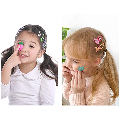100 Pcs Snap Hair Clips for Girls, Kids & Women | Funtopia