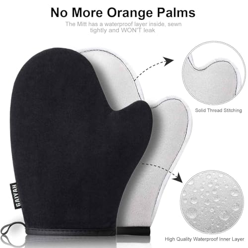 3-in-1 Self Tanning Mitt Set with Back Applicator & Brush