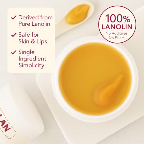 Lanolin Nipple Cream 1 Oz - 100% Organic Nipple Cream Lanolin - Body & Face Moisturizer for Eczema, Psoriasis & Severe Dry Skin - Ultra Hydrating & Soothing Skin Moisturizer for Hot & Cold Weather