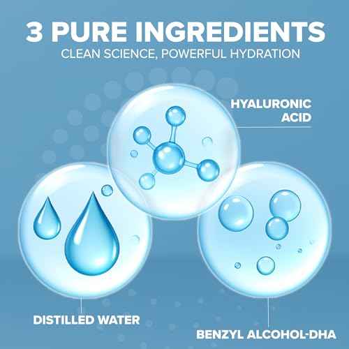Hyaluronic Acid Serum for Skin 100% Pure-Anti-Aging Serum - Intense Hydration + Moisture, Non-greasy, Paraben-free Hyaluronic Acid for Your Face 8 oz