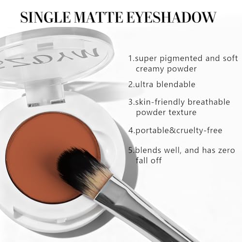 Pressed Single Matte Eyeshadow,Ultra-fine Smooth Powder,Intense Color,High Pigment Eye Shadow Palette,Neutral Nudes Naked Matte,Lightweight Blendable,Portable and cruelty-free (M05)