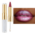 MAKI YIKA LGA08 Dark Purple Lip Liner & Silver Lip Gloss Set for Women