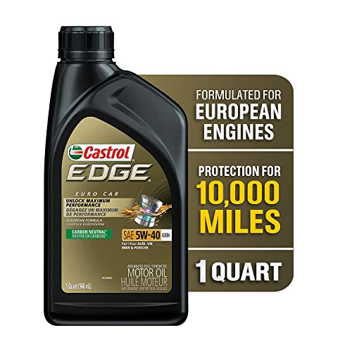 Castrol Edge Euro 5W-40 A3/B4 Advanced Full Synthetic Motor Oil, 1 Quart, Pack of 6