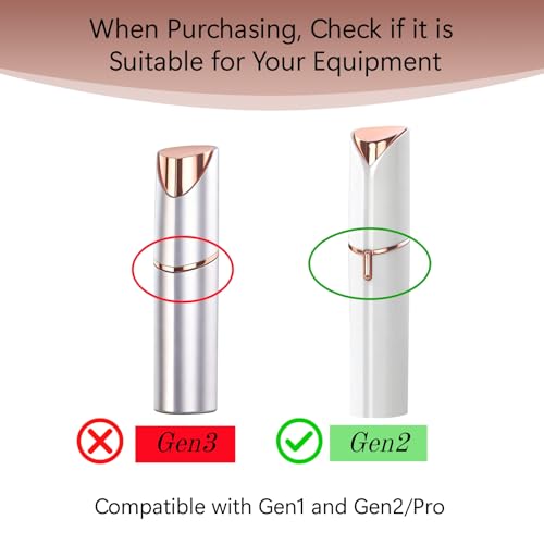 Gen 2 Replacement Heads Compatible with Flawless Facial Hair Remover, Replacement Blades£¬Rose Gold (4 Pcs)