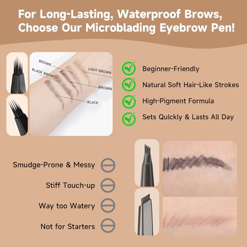 DUDUDU Dual-Ended Eyebrow Pen - Waterproof 4D Microblading Tool