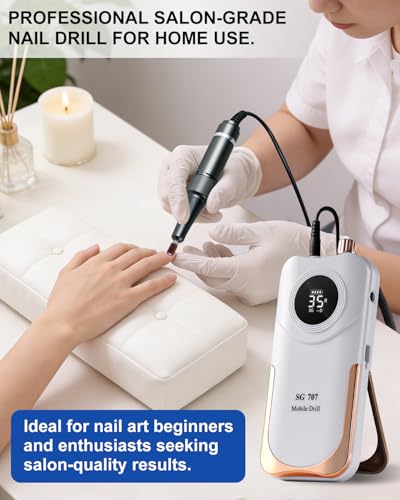 Cordless Nail Drill Kit 35000RPM with LCD Display & 14 Bits