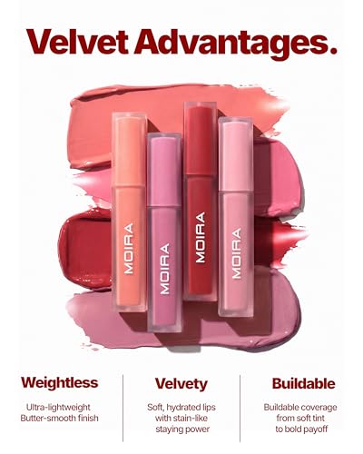 Moira Velvet Air Lip Tint - Matte Stain 001 First Love