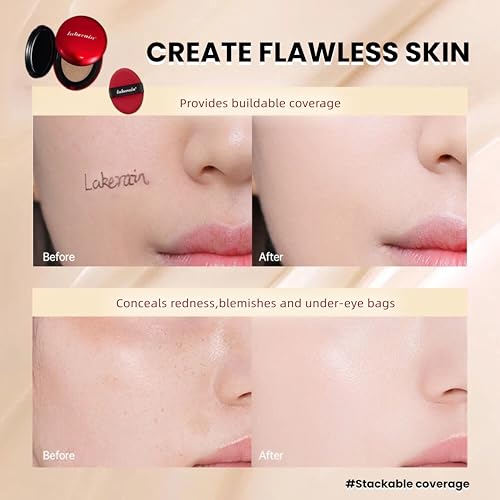 Cushion Foundation ? Hydrating Velvet Matte Finish, 24H Long-Lasting Waterproof Korean BB Cream Compact, Breathable Skincare Base with 3 Shades (Ivory, Beige, Latte) (02#BEIGE)