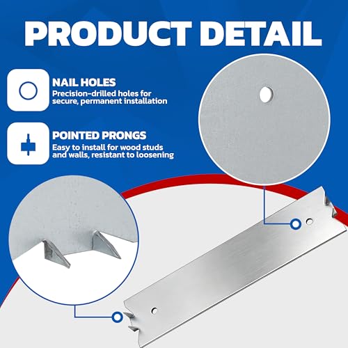 10x Steel Nail Plates 6" x 1.5" for Cable & Pipe Protection