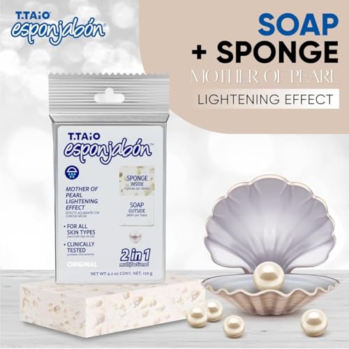 Mother of Pearl Soap Sponge - Exfoliating Body Scrubber (2-Pack)