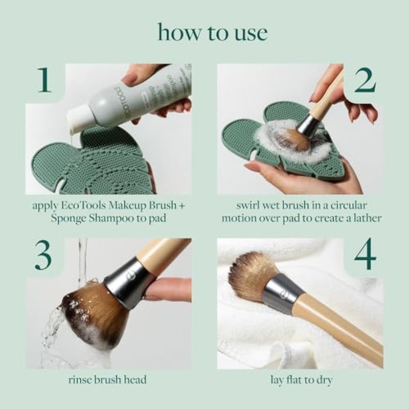 EcoTools Makeup Brush Cleaner Set - Cleansing Pad & Shampoo