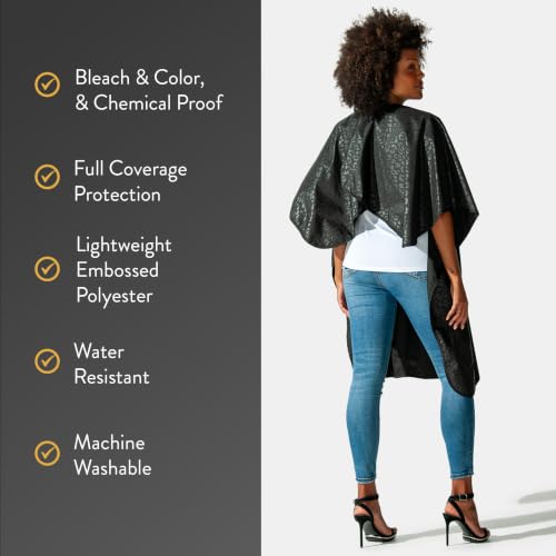 Betty Dain Black Jaguar Bleach-Proof Styling Cape
