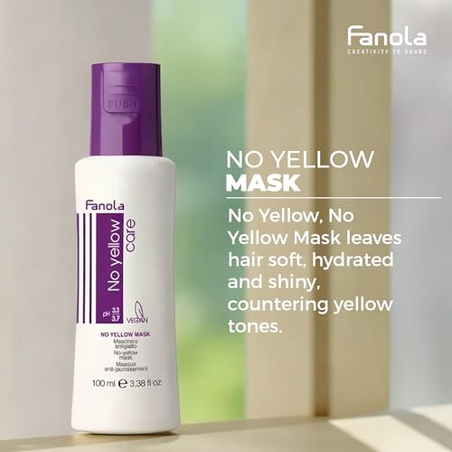 Fanola No Yellow Hair Mask - Purple Toning Treatment 3.38oz