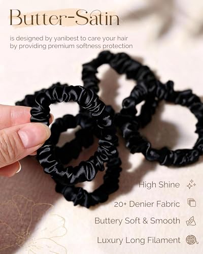 Yanibest Satin Hair Ties - 8 Pack Scrunchies for Women