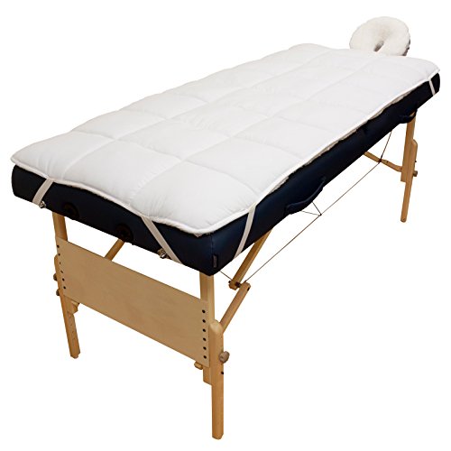 Body Linen Abundance Quilted Fleece Massage Table Pad Set with Face Cover