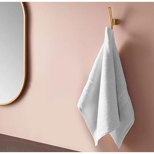 Delara Towels Cotton Washcloths Set 100% Organic Cotton, GOTS Certified Premium Quality Face Cloths, Feather Touch Technology Highly Absorbent and Soft Feel Fingertip Towels, Pack of 24