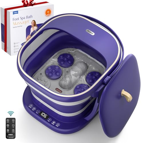 Puboo Electric Foot Bath Massager with Heat & Remote Control