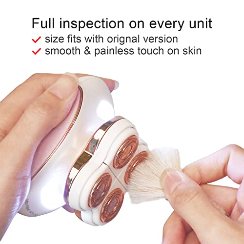 Replacement Heads for Flawless Legs Hair Remover - Rose Gold 2-Pack