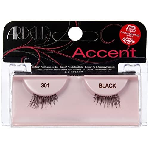 Andrea Strip Lashes, Accent Lash #301, (61301) 1 Pair (Pack of 4)