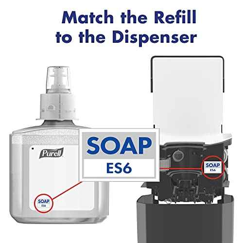 PURELL Brand HEALTHY SOAP 0.5% BAK Antimicrobial Foam, Lightly Fragranced, 1200 mL Refill for PURELL ES6 Automatic Soap Dispenser (Pack of 2) - 6480-02 - Manufactured by GOJO, Inc.
