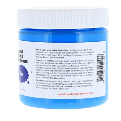 Liquid Latex Blue Body Paint 4 Oz - Cosplay Makeup