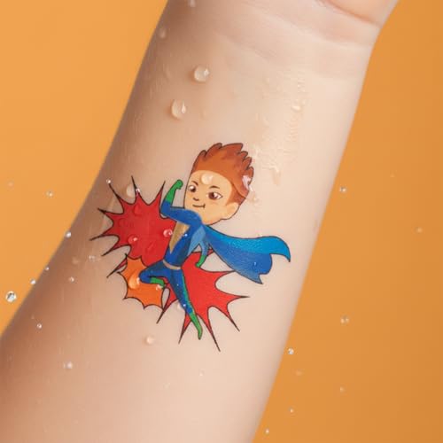 PapaKit 36 Superhero Temporary Tattoo Set - 18 Wrapped Sheets