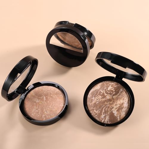 AKARY Baked Powder Foundation, Oil Control Correcting Buildable Light