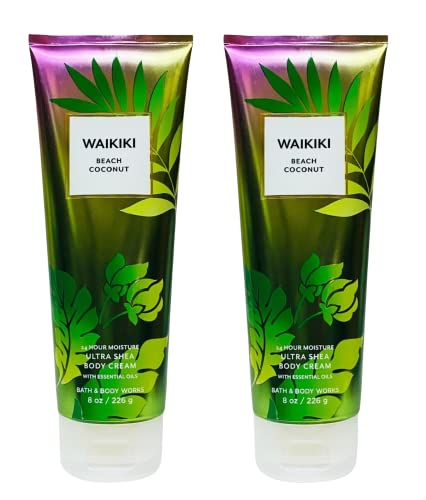 Bath & Body Works Waikiki Beach Coconut Ultra Shea Body Cream - Lot of 2 8oz