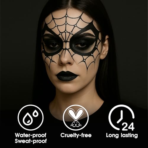 BADCOLOR 3-Piece Face Paint Sticks for Halloween & Sports