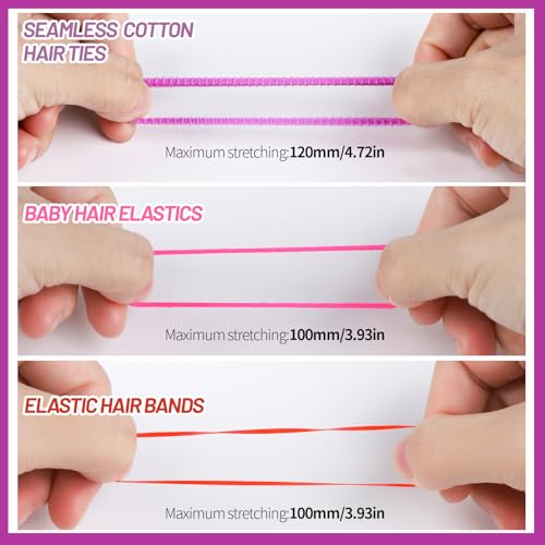 Teenitor Hair Rubber Bands 1250pc Elastic Ties Kit for Girls