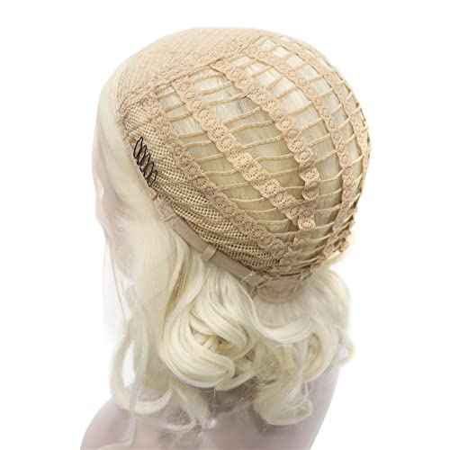 Imstyle Blonde Curly Synthetic Wig Heat Resistant Celebrity Costume Cosplay Short Lace Wig