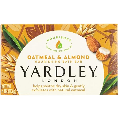Yardley 7838-2 Yardley London Oatmeal and Almond Naturally Moisturizing Bath Bar, 4.0 oz. (Pack of 2)