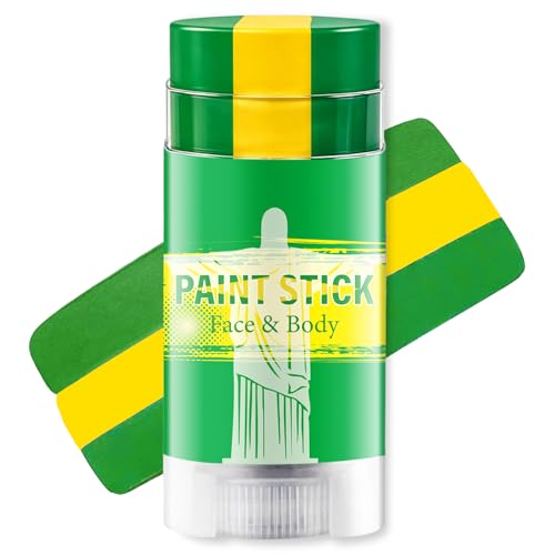 Green & Yellow Face Paint Stick for Sports & Parties