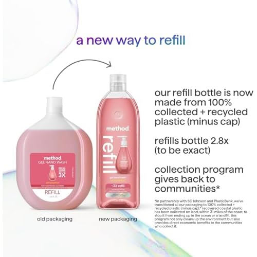 Method Gel Hand Wash Refill, Pink Grapefruit, 34 oz (Packaging May Vary)