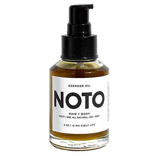 NOTO Botanics - Natural & Vegan Agender Oil Anywhere (Face + Body) | Clean, Natural, Non-Toxic Beauty (2 oz | 60 ml)