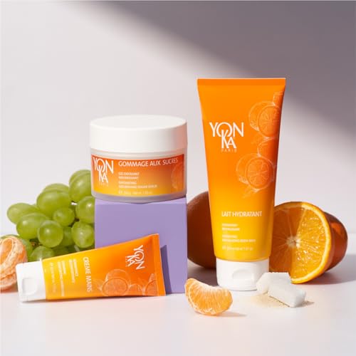 Yonka Sweet Orange Shea Butter Hand Cream | Vitamins E and Grape Seed Oil Soften and Repair | Fragrant Manarin and Citrus Scent | Nourish dry Hands, Nails and Cuticles | 1.73 oz