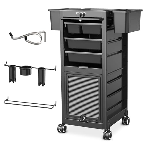 Professional 6-Drawer Rolling Salon Cart with Tool Holders