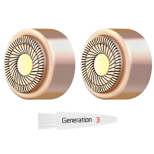 Generation 3 Replacement Heads for Flawless Finishing Touch Hair Remover - Gold 2 Pack