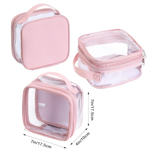 BORMELUN TSA Approved Clear Travel Toiletry Bag - Small See-Through PVC Organizer