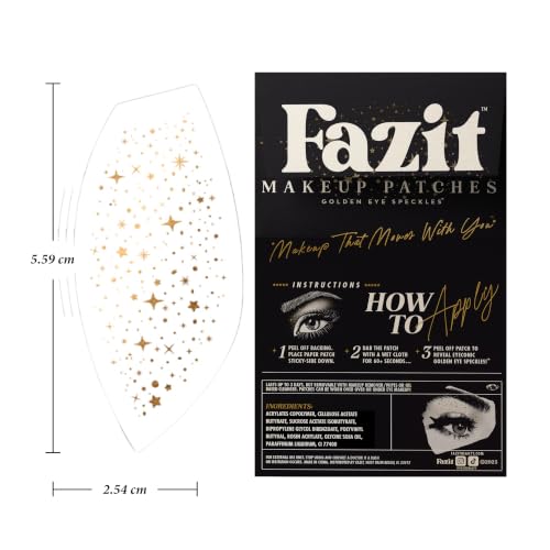 Fazit Golden Eye Speckle Patches - Glitter Makeup Stickers for Women