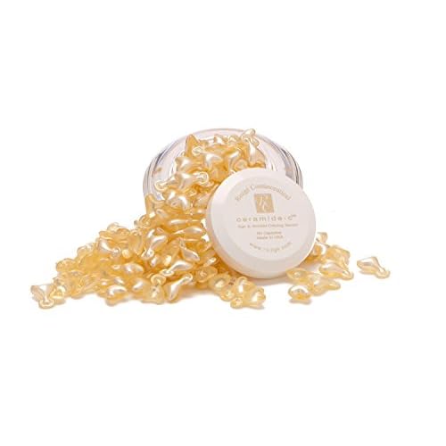 CERAMIDE C CAPSULES - Facial Wrinkle Reducer, Anti Aging Serum Capsules with Vitamin C and E by R0ZGE COSMECEUTICAL, 60 Capsules Age Defying with Antioxidant