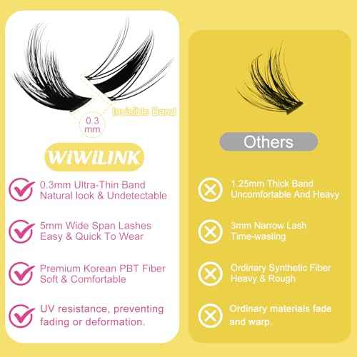 Manga Lash Clusters 8-18mm Fairy Eyelash Clusters DIY Lash Extension Spikes 0.3mm Wispy Natural Individual Cluster Eyelash Extensions D Curl, California Sunset
