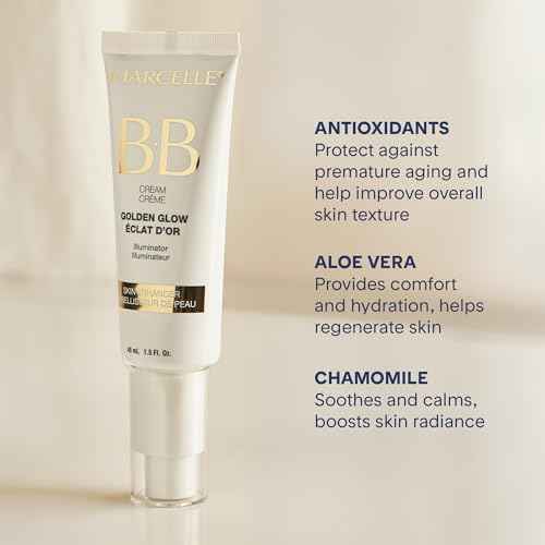 Marcelle BB Cream Golden Glow, Universal Shade, Tinted Moisturizer, Skin Enhancer, Illuminator, Beauty Balm, Non-Comedogenic, Paraben-Free, Oil-Free, Hypoallergenic, Cruelty-Free, 1.5 fl oz