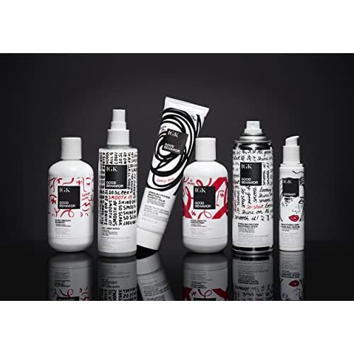 IGK GOOD BEHAVIOR Ultra Smooth Shampoo | Frizz Control + Hydrates + Shine | Vegan + Cruelty Free | 8 Oz
