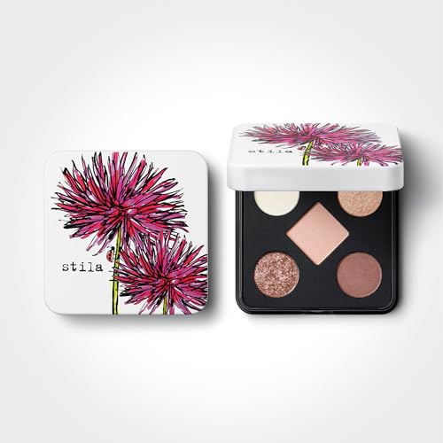 stila Pocket Play¢â Eye Shadow Palette | 5 Silky Powder Shades for Eyes, Face, Highlight & Contour | Compact, Travel-Friendly, Blendable Formula | Matte & Shimmer, Neutral & Bold Tones