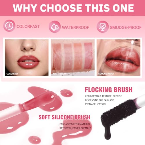 Peel-Off Lip Liner & Gloss Duo – Mocha Brown Waterproof Lip Tint