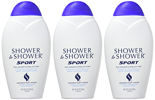 SHOWER TO SHOWER Body Powder Sport 8 oz (Pack of 3)