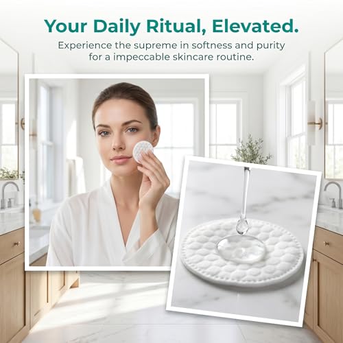 300 Cotton Rounds - Lint-Free, Soft Makeup Remover Pads